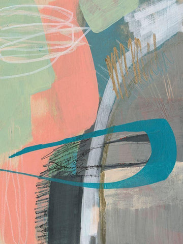 Marks in Marks II Black Ornate Wood Framed Art Print with Double Matting by Goldberger, Jennifer