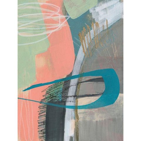 Marks in Marks II Black Modern Wood Framed Art Print by Goldberger, Jennifer