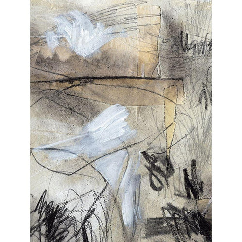 Masked Notes I Black Modern Wood Framed Art Print by Paxton Parker, Jennifer