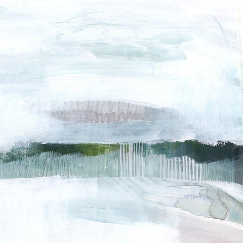 Walk in Winter II Black Ornate Wood Framed Art Print with Double Matting by Popp, Grace