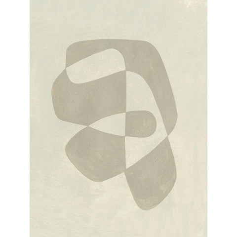 Soft Shape I White Modern Wood Framed Art Print by Caroline, Emma