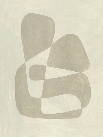 Soft Shape II Black Ornate Wood Framed Art Print with Double Matting by Caroline, Emma