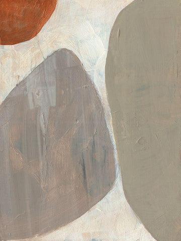 Three Stones I Black Ornate Wood Framed Art Print with Double Matting by Goldberger, Jennifer