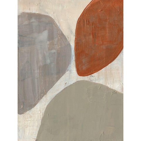 Three Stones II Black Modern Wood Framed Art Print with Double Matting by Goldberger, Jennifer