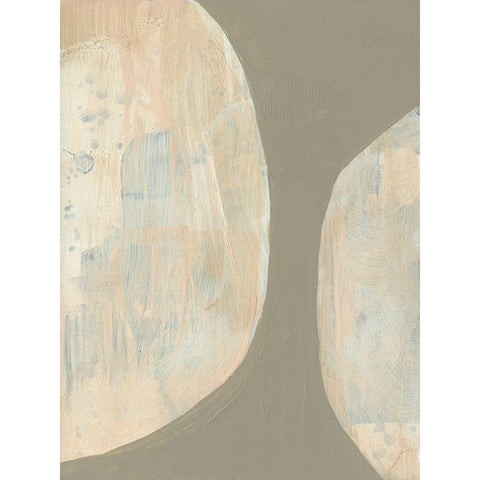 Split Orbs I White Modern Wood Framed Art Print by Goldberger, Jennifer