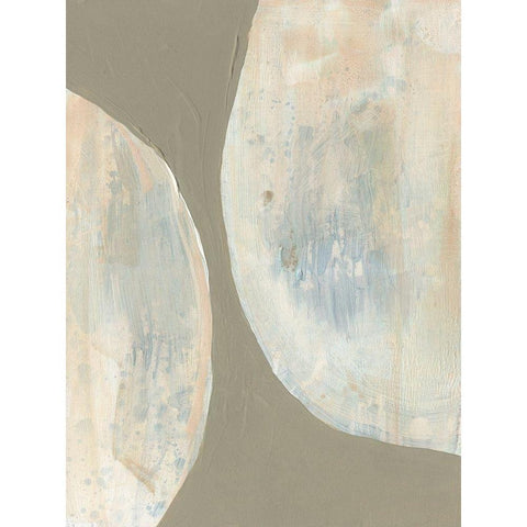 Split Orbs II Black Modern Wood Framed Art Print with Double Matting by Goldberger, Jennifer