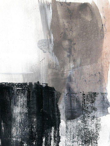 Ebonized I White Modern Wood Framed Art Print with Double Matting by Goldberger, Jennifer