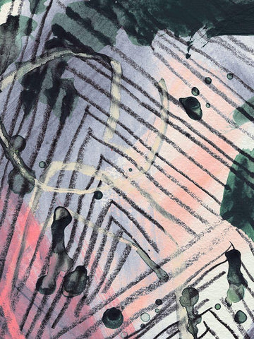 Angled Spaces IV White Modern Wood Framed Art Print with Double Matting by Parker, Jennifer Paxton