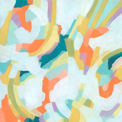 Sugar Sweep II Black Modern Wood Framed Art Print with Double Matting by Vess, June Erica