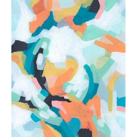 Sorbet Swirl II Gold Ornate Wood Framed Art Print with Double Matting by Vess, June Erica