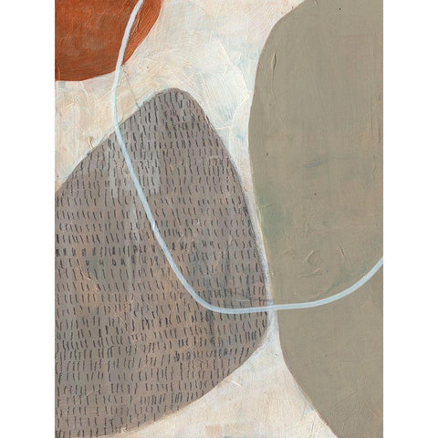 Marked Stones I Black Modern Wood Framed Art Print by Goldberger, Jennifer