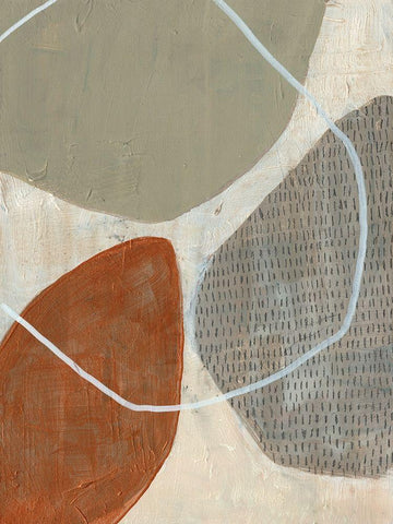 Marked Stones II Black Ornate Wood Framed Art Print with Double Matting by Goldberger, Jennifer