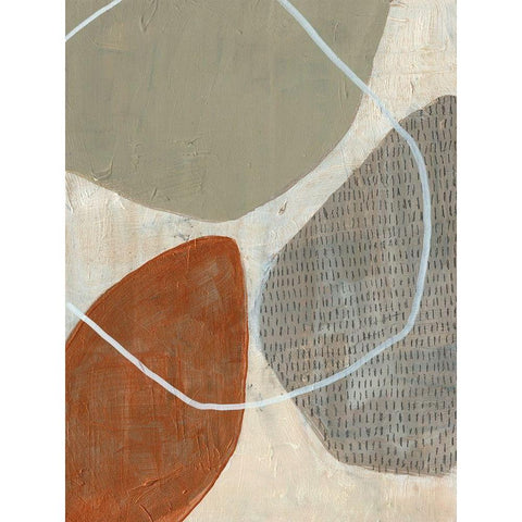 Marked Stones II Black Modern Wood Framed Art Print with Double Matting by Goldberger, Jennifer