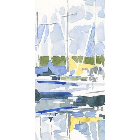 Sailboat Reflections II Gold Ornate Wood Framed Art Print with Double Matting by Caroline, Emma