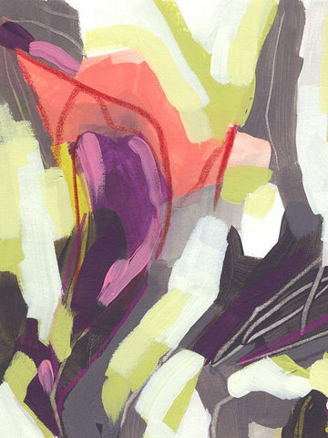 Martini Swirl I Black Ornate Wood Framed Art Print with Double Matting by Vess, June Erica