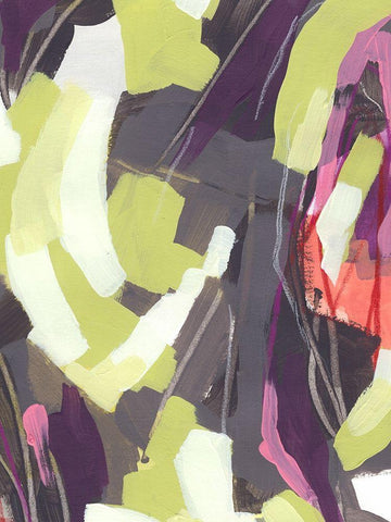 Martini Swirl II White Modern Wood Framed Art Print with Double Matting by Vess, June Erica