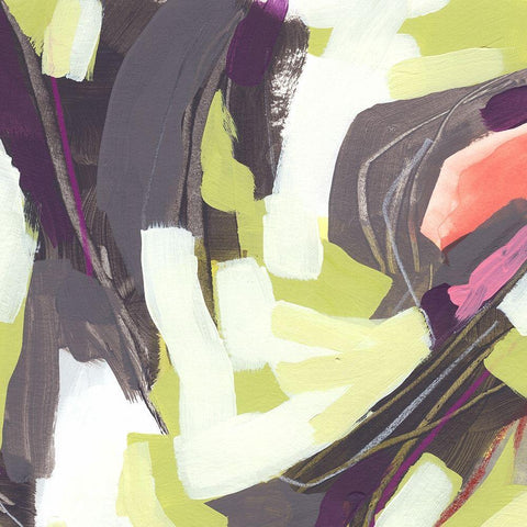 Martini Swirl III White Modern Wood Framed Art Print by Vess, June Erica