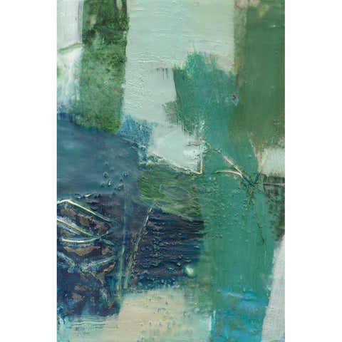 Terrene Abstract IV Black Modern Wood Framed Art Print with Double Matting by Jachimiec, Sue