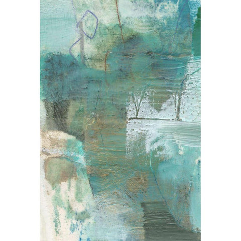 Terrene Abstract V Black Modern Wood Framed Art Print by Jachimiec, Sue
