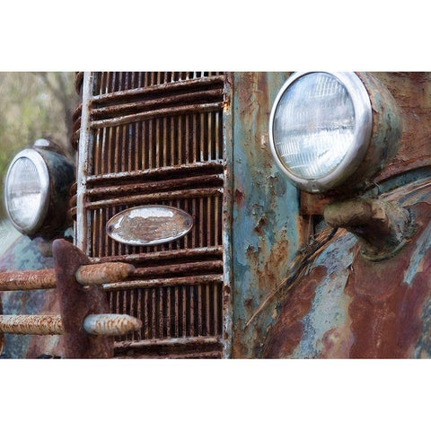 Blue n Rust White Modern Wood Framed Art Print by Head, Danny