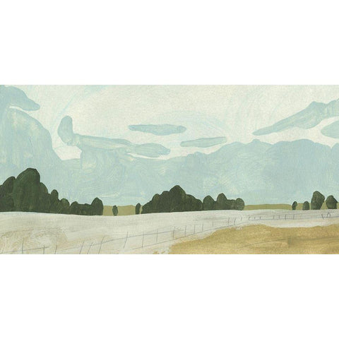 Farmland Study II White Modern Wood Framed Art Print by Caroline, Emma