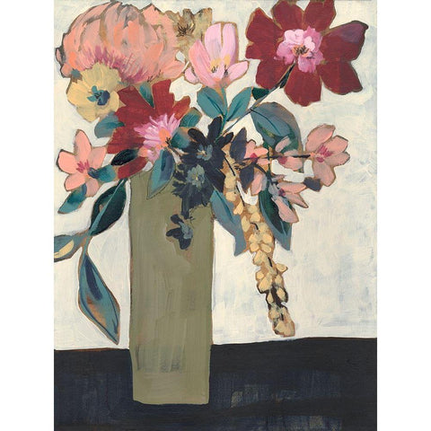 Jeweled Arrangement II Black Modern Wood Framed Art Print by Goldberger, Jennifer