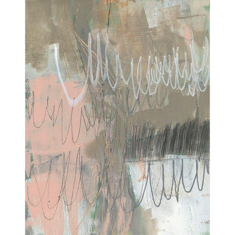 Twombly Script II White Modern Wood Framed Art Print by Goldberger, Jennifer