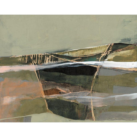 Refracted Horizon I Black Modern Wood Framed Art Print by Goldberger, Jennifer