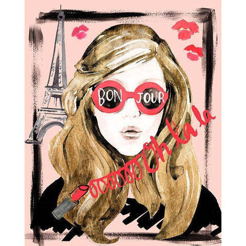 Shades of Style II Black Modern Wood Framed Art Print with Double Matting by Parker, Jennifer Paxton