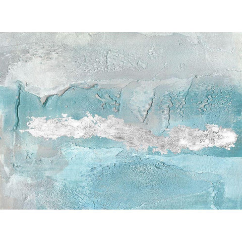 Blue Mist II Black Modern Wood Framed Art Print by Bramma, Lila