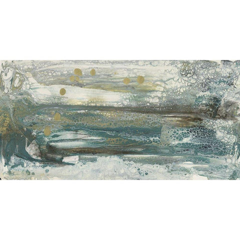 Teal Seascape II Black Modern Wood Framed Art Print by Bramma, Lila
