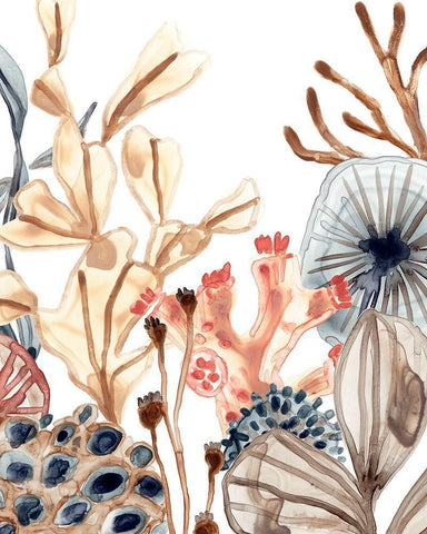 Ocean Chorus I Black Ornate Wood Framed Art Print with Double Matting by Vess, June Erica