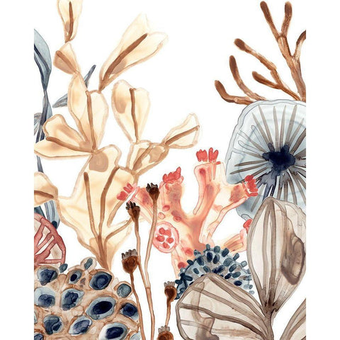 Ocean Chorus I Black Modern Wood Framed Art Print by Vess, June Erica