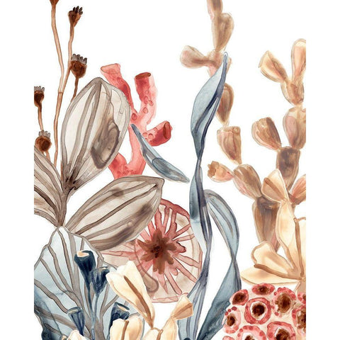 Ocean Chorus II Black Modern Wood Framed Art Print by Vess, June Erica