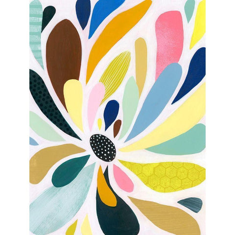 Abstract Petals II White Modern Wood Framed Art Print by Popp, Grace