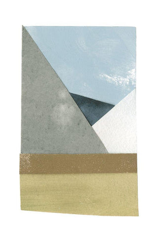 Mountain View Collage II White Modern Wood Framed Art Print with Double Matting by Caroline, Emma