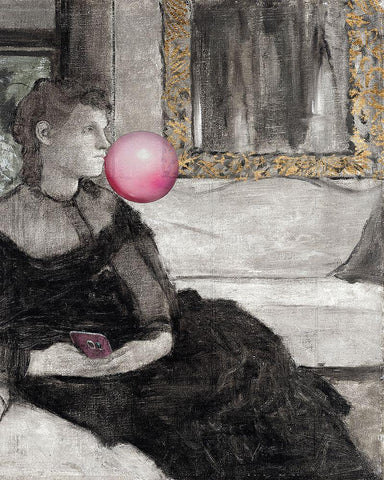 Sassy Master II Black Ornate Wood Framed Art Print with Double Matting by Goldberger, Jennifer