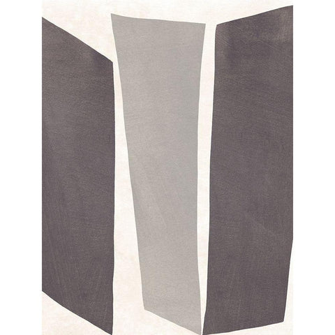 Colorblock Artifact II Black Modern Wood Framed Art Print with Double Matting by Vess, June Erica