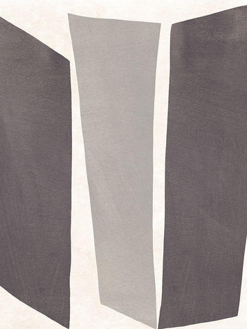 Colorblock Artifact II White Modern Wood Framed Art Print with Double Matting by Vess, June Erica