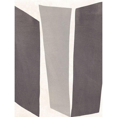 Colorblock Artifact II Black Modern Wood Framed Art Print by Vess, June Erica