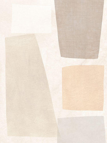 Block Magnetism I White Modern Wood Framed Art Print with Double Matting by Vess, June Erica