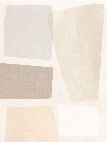 Block Magnetism II White Modern Wood Framed Art Print with Double Matting by Vess, June Erica