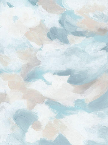 Sky Sweep I White Modern Wood Framed Art Print with Double Matting by Vess, June Erica