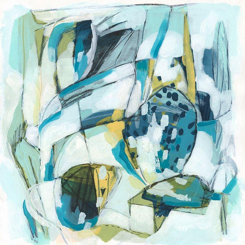 Orbit Gesture III White Modern Wood Framed Art Print by Vess, June Erica