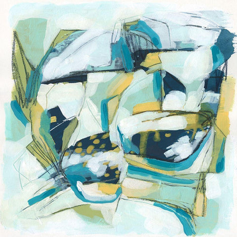 Orbit Gesture IV White Modern Wood Framed Art Print by Vess, June Erica