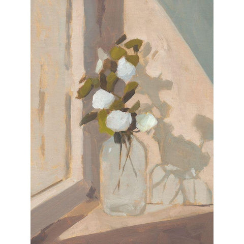 Window Bouquet II Gold Ornate Wood Framed Art Print with Double Matting by Green, Jacob