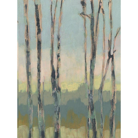 Horizon Through the Trees II Black Modern Wood Framed Art Print with Double Matting by Goldberger, Jennifer