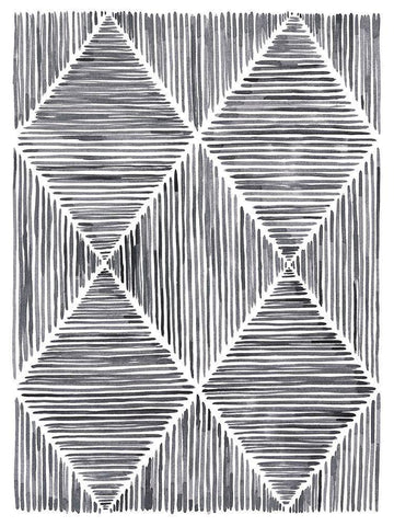 Vibrato III Black Ornate Wood Framed Art Print with Double Matting by Lam, Vanna