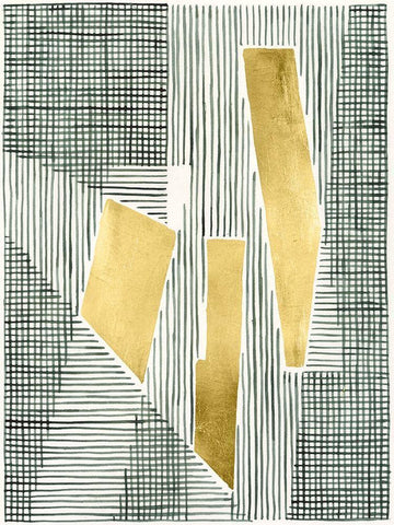 Shadow Screen I White Modern Wood Framed Art Print with Double Matting by Lam, Vanna