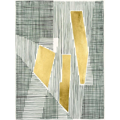 Shadow Screen I Black Modern Wood Framed Art Print with Double Matting by Lam, Vanna